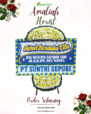 Papan Bunga Duka di Mario